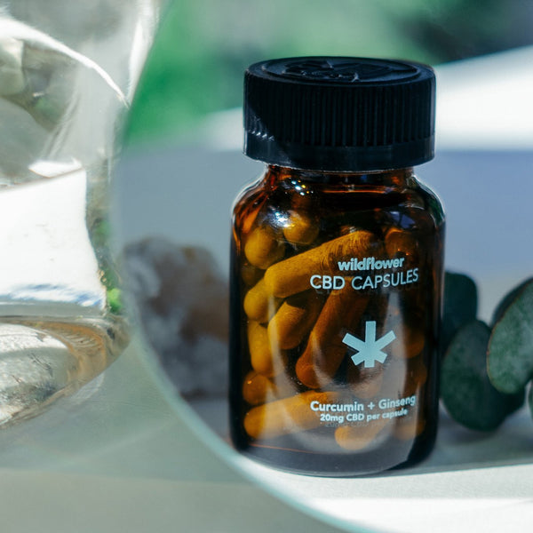 Curcumin &amp; Ginseng CBD Capsules | Wildflower Wellness